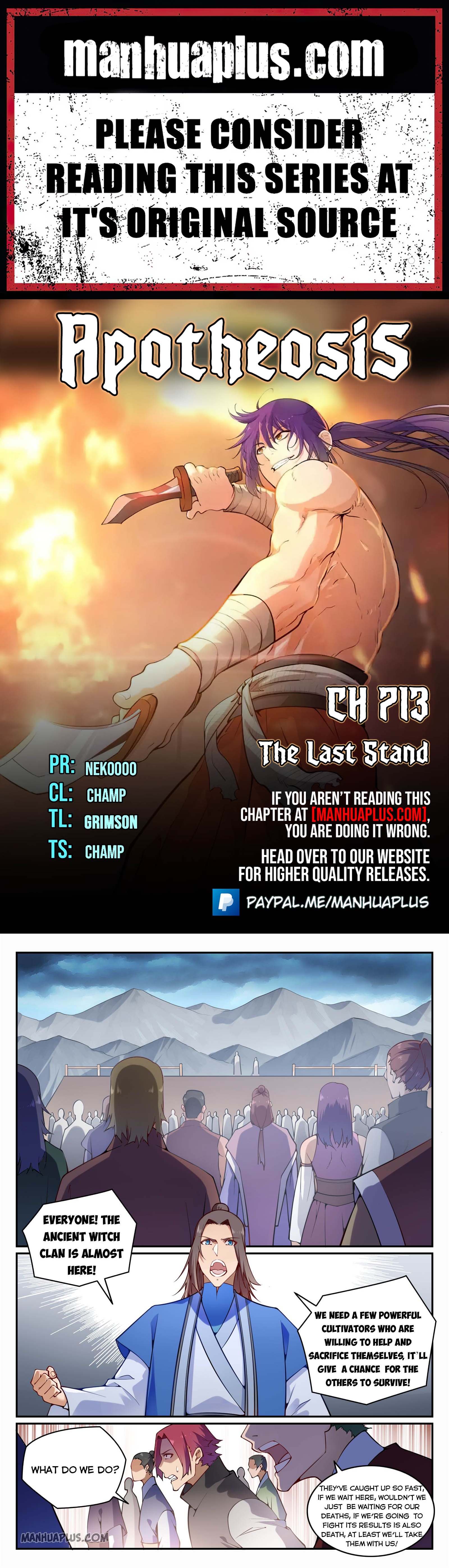 Apotheosis Chapter 713 - 1
