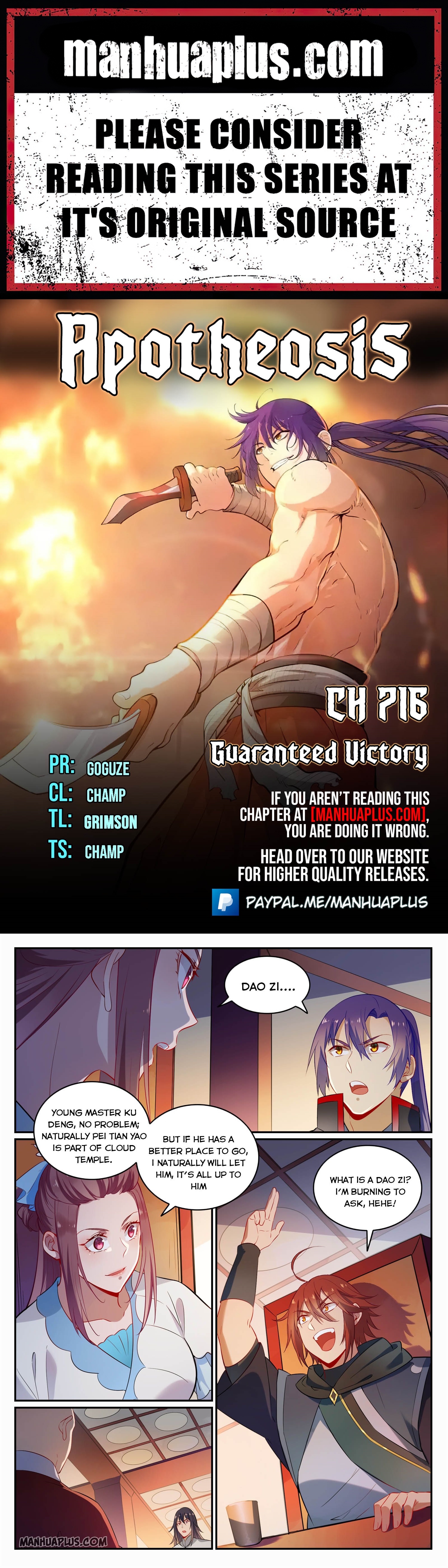 Apotheosis Chapter 716 - 1
