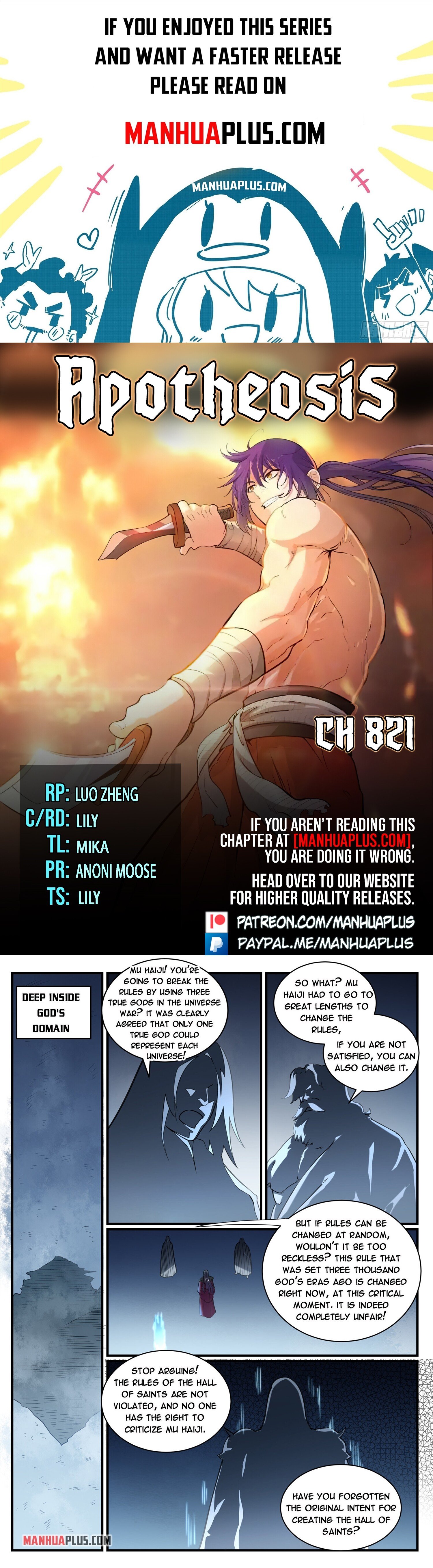 Apotheosis Chapter 821 - 1