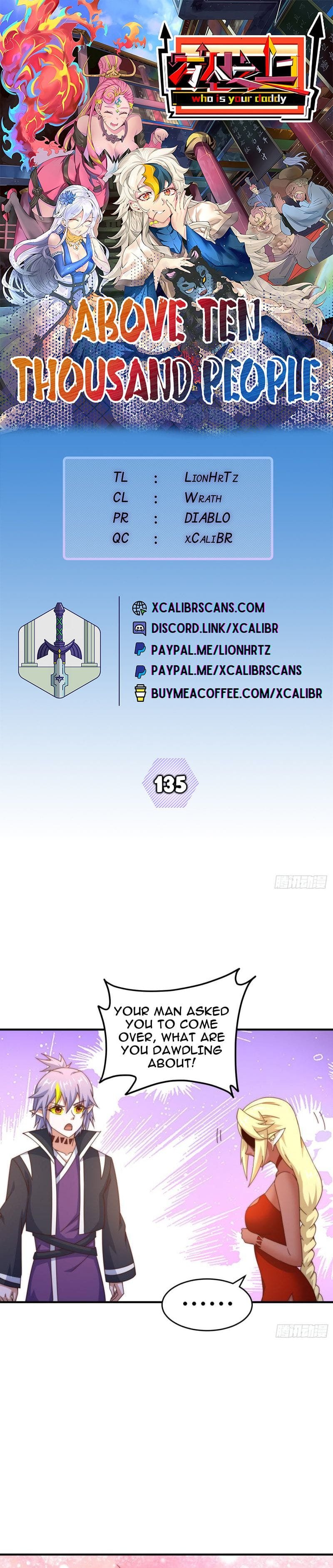 Above Ten Thousand People Chapter 135 - 1